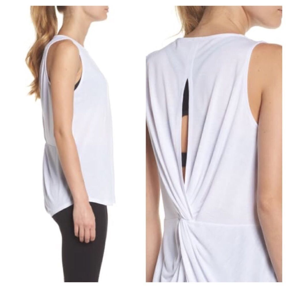Zella Twist Back Tank Top Size Medium - Picture 2 of 10